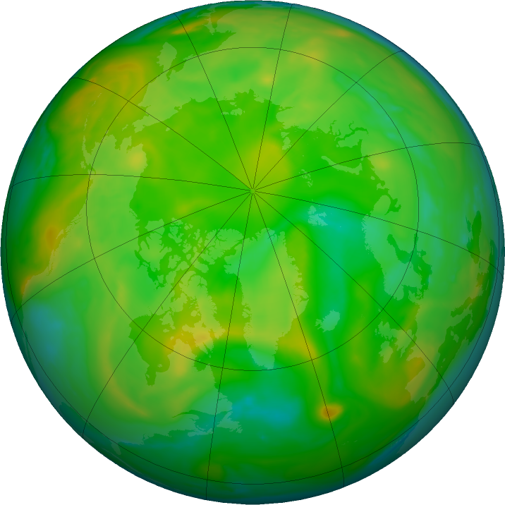 Arctic ozone map for 12 June 2020